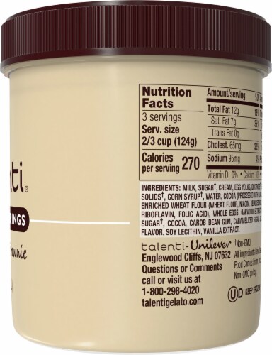 Talenti® Bourbon Fudge Brownie Gelato Perspective: right
