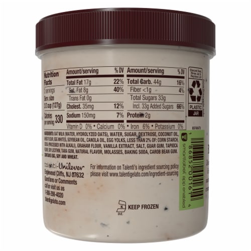 Talenti Double Cookie Crunch Dairy-Free Gelato Perspective: right