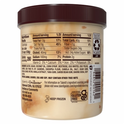Talenti Caramel Toffee Crunch Dairy-Free Gelato Perspective: right