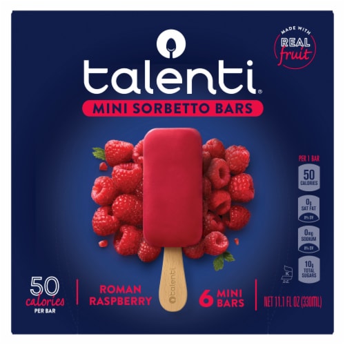 Talenti® Roman Raspberry Mini Sorbetto Bars Perspective: right