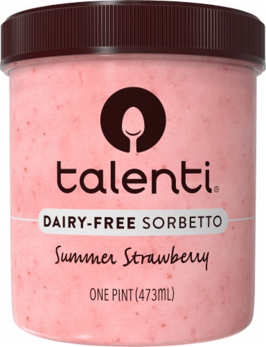 Talenti Dairy-Free Sorbetto Summer Strawberry 1 pint Perspective: right