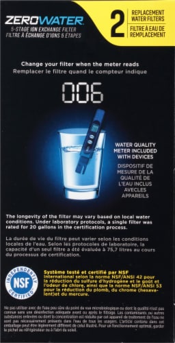 ZeroWater® 5-Stage Ion Exchange Replacement Water Filter Perspective: right