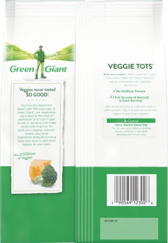 Green Giant Broccoli & Cheese Veggie Tots Perspective: right
