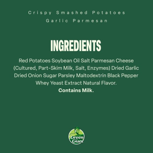 Green Giant Smashed Crispy Garlic Parmesan Potatoes Perspective: right
