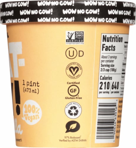 Oatly Gluten Free Vegan Vanilla Dairy Free Frozen Dessert Perspective: right