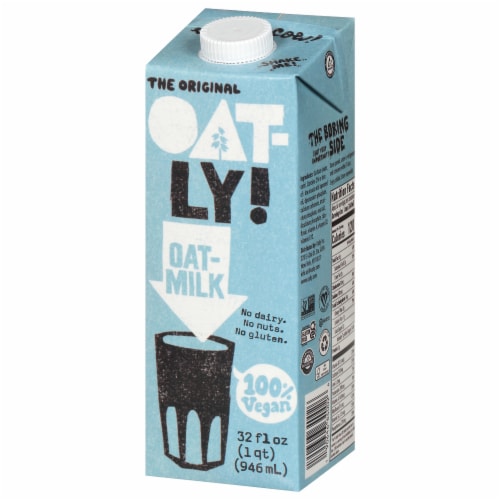 Oatly Dairy-Free Shelf-Stable Original Oat Milk Perspective: right