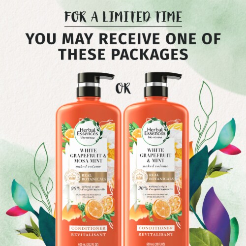 Herbal Essences bio:renew White Grapefruit & Mint Volumizing Conditioner Perspective: right