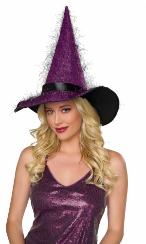 Seasons Witch Hat Adult Halloween Costume Accessory - Purple Perspective: right