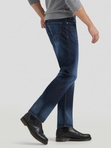 Extreme Motion Denim Straight Fit Tapered Leg - Trip Perspective: right