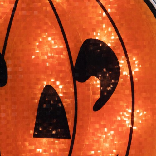 Northlight 13.5 Lighted Orange Jack O' Lantern Halloween Window Silhouette Perspective: right