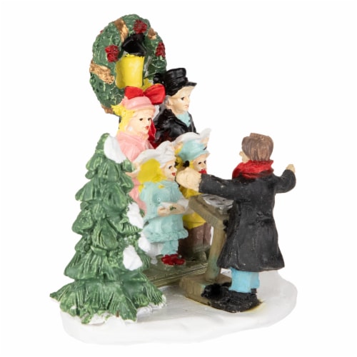 Northlight 9-Piece Santa and His Carolers Christmas Village Display Set Perspective: right
