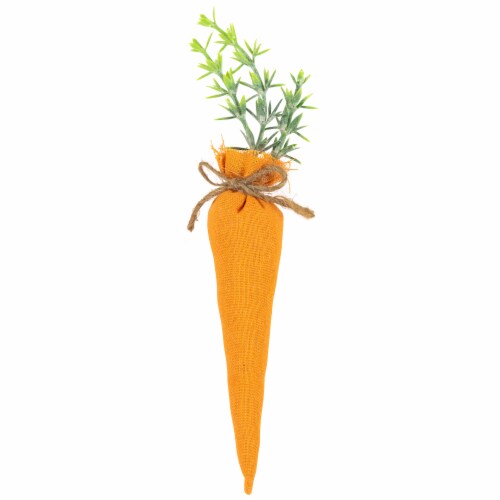 Northlight Fabric Carrot Easter Decorations - 9 - Orange and Yellow - Set of 3 Perspective: right