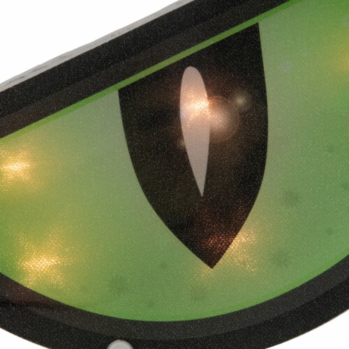 Northlight 42 Lighted Green and Black Eyes Halloween Window Silhouette Decoration Perspective: right