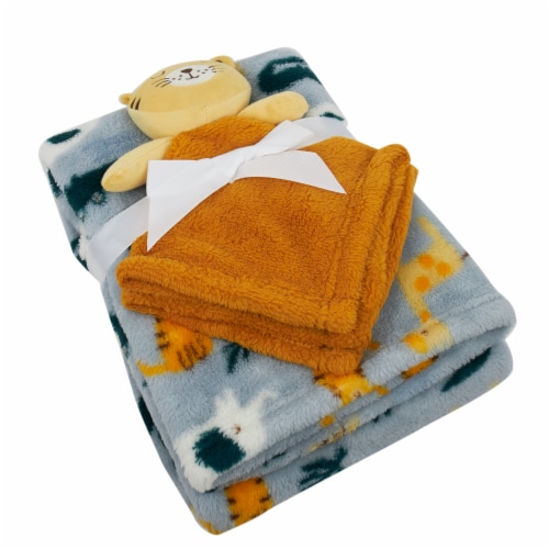 Cutie Pie Tiger Plush Baby Blanket Set Perspective: right