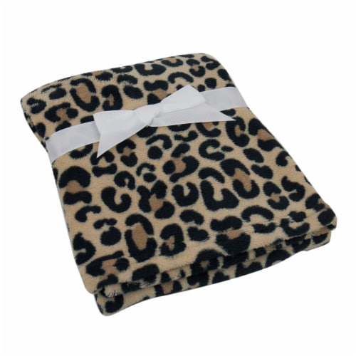 Cutie Pie Leopard Print Plush Baby Blanket Tan 1 ct Fry s