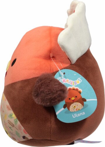 Squishmallows™ Brown & Orange Turkey With Fall Patterned Belly Perspective: right