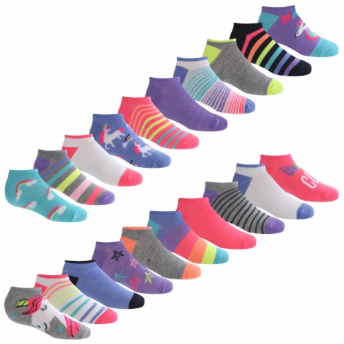 Capelli Sport Youth Girls Unicorn No Show Socks Perspective: right