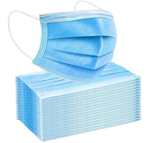 al-SHIELDS 3 Ply Adult Unisex Disposable Face Masks Perspective: right