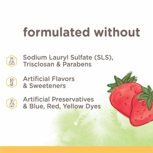 Burt's Bees Strawberry Splash with Fluoride Kids Toothpaste Perspective: right