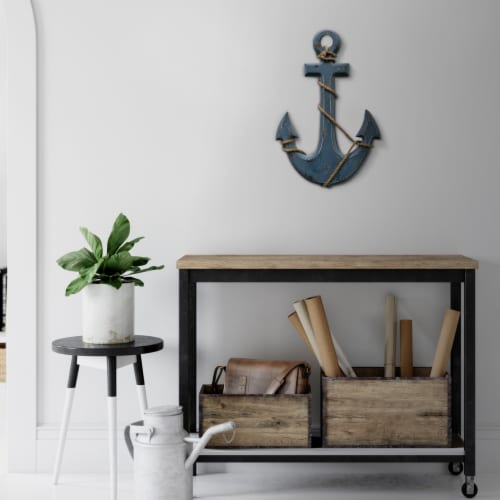 Benzara Hanging Wooden Anchor Perspective: right