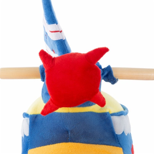 Boat Rocker Toy-Kids Ride On Soft Fabric Covered Wooden Rocking Ship-Neutral Design for Any Perspective: right