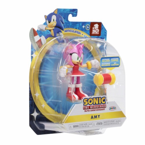 Sonic The Hedgehog 4-Inch Action Figure Modern Amy with Hammer Collectible Toy Perspective: right