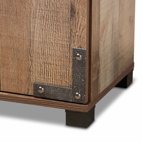 Wholesale Interiors ID-SC001-Yosemile Oak-Shoe Rack Baxton Studio Cyrille Modern & Contempora Perspective: right