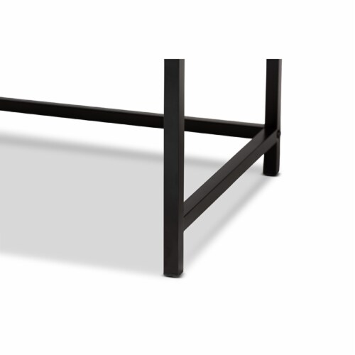 Grayer Industrial Natural Brown Finished Wood And Black Metal 2-Drawer Desk Perspective: right