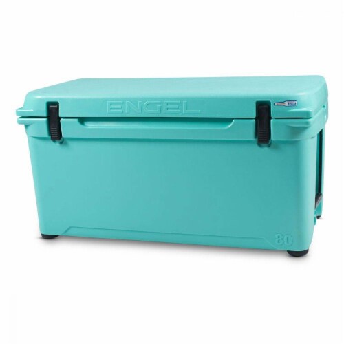 Engel Coolers 74 Quart 75 Can High Performance Roto Molded Ice Cooler, SeaFoam Perspective: right