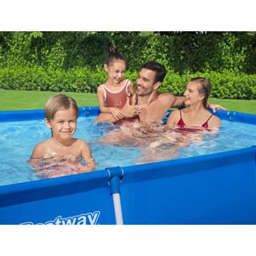 Bestway 8.5t x 5.5ft x 24in Rectangular Above Ground Pool Frame with Filter Pump Perspective: right