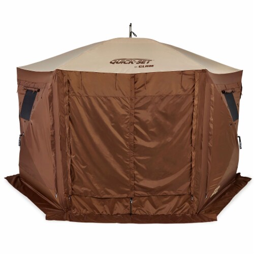 CLAM Quickset Pavilion 12.5' Portable Outdoor Gazebo Canopy Tent with Floor Tarp Perspective: right