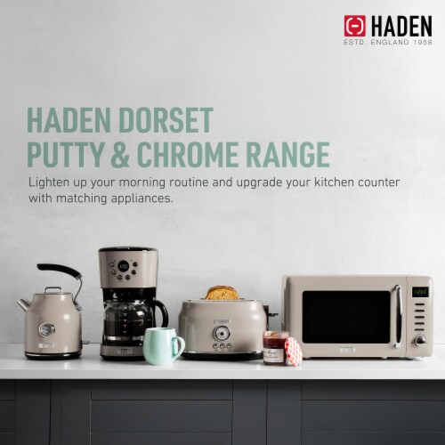 Haden Stainless Steel Retro Toaster & 1.7 Liter Stainless Steel Electric Kettle Perspective: right