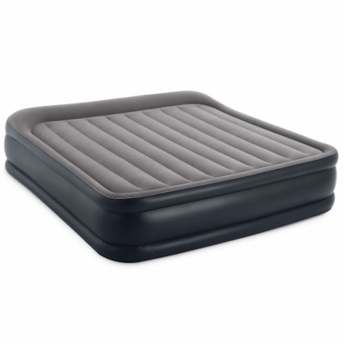 Intex Deluxe Pillow Rest Inflatable Air Bed with Built In Pump, King (4