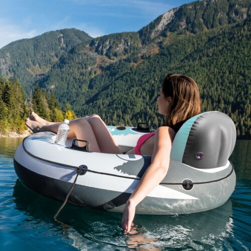 Intex River Run Inflatable Floating Tube & River Run II 2 Person Float w/  Cooler, 2 Piece - Pay Less Super Markets