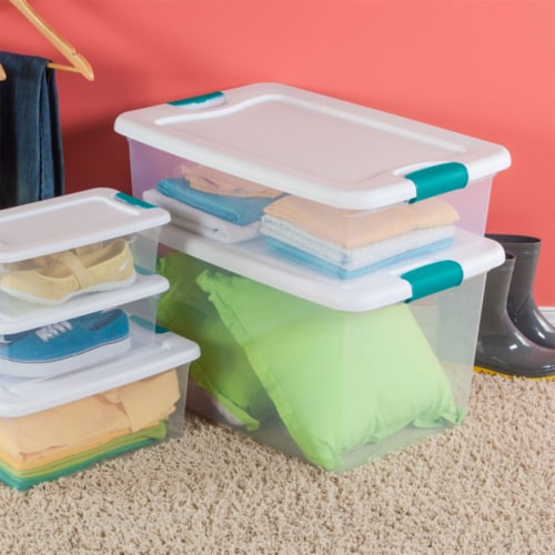 Sterilite 6 Sets of 32 Quart Latch Lid Tote & 12 Sets of 15 Quart Latch Lid Tote Perspective: right