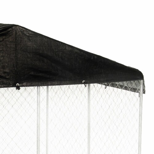 Lucky Dog 10 x 10 Chain Link Dog Kennel 2 Pack Waterproof Roof 2 Pack 4 Piece Foods Co
