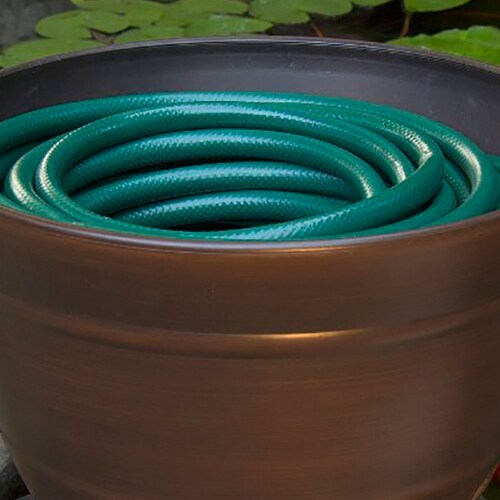 Liberty Garden Banded High Density Resin Hose Holder Pot with Drainage (3 Pack) Perspective: right