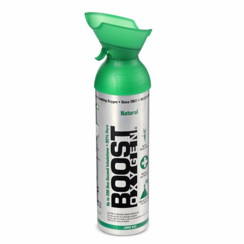 Boost Oxygen Natural Portable 10 Liter Pure Oxygen Variety Canister (8 Pack) Perspective: right