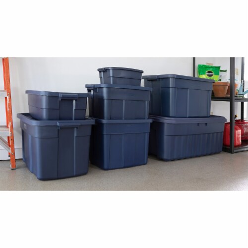 Rubbermaid Dark Indigo Metallic Roughneck Storage Box, 50 Gallon