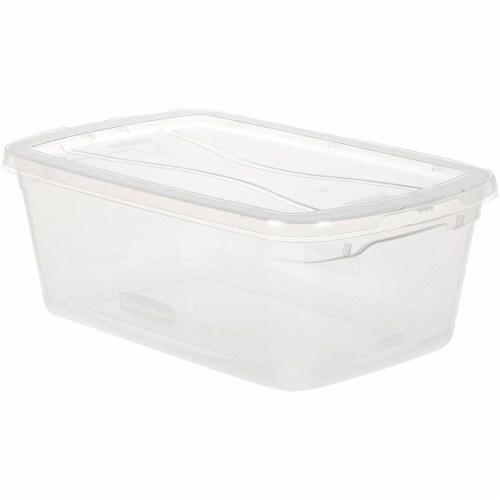 Rubbermaid Cleverstore Clear Plastic Storage Bins with Lids, 95 Qt-4 P