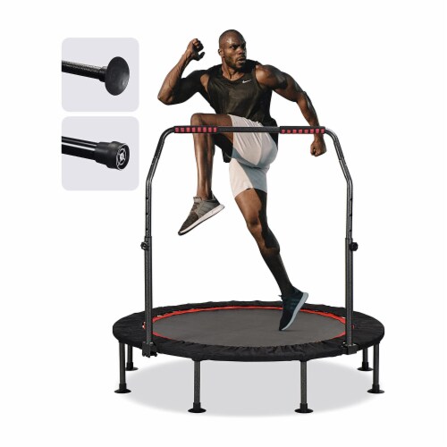 Kensone 48 In Foldable Mini Fitness Trampoline w Adjustable Foam