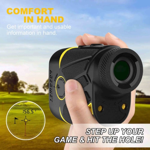 ACEGMET 1100 Yard 8 Mode Golf Laser Rangefinder with 6x Magnification, Black Perspective: right