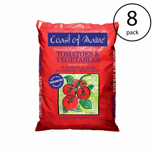 Coast of Maine OMRI Listed Tomato and Vegetable Planting Soil, 20 Qt Bag (8 Pk) Perspective: right