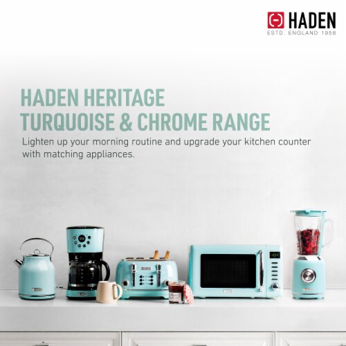 Haden Heritage 1.7 Liter Stainless Steel Electric Kettle with Toaster,  Turquoise, 1 Piece - Fry's Food Stores