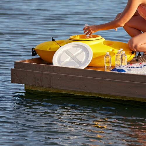 CreekKooler 30 Qt Floating Insulated Beverage Kayak Yellow Cooler