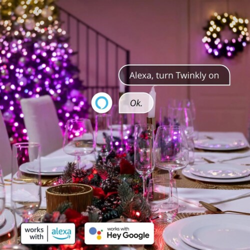 Twinkly Strings App-Controlled Smart LED Christmas Lights 400 Multicolor (2Pack) Perspective: right