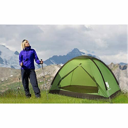 Night Cat Easy Setup Lightweight Waterproof Backpacking Tent, 1 Person, Green Perspective: right