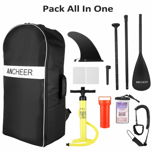 Ancheer 10 Foot Inflatable Stand Up Paddle Board w/ Accessories and Bag, Yellow Perspective: right