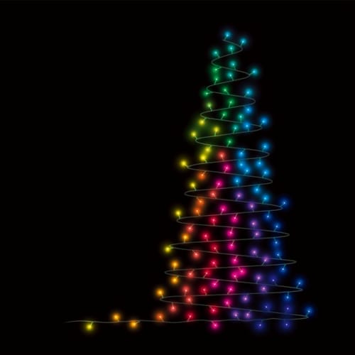 Home Heritage 33' Wrapped Dome Holiday Lights, App Control, 100 RGB LEDs, 4 Pack Perspective: right
