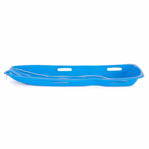 Slippery Racer Downhill Xtreme Adults Kids Toboggan Snow Sled, Blue and Green Perspective: right